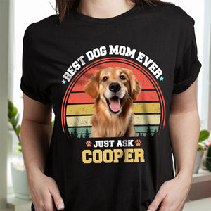 Custom Photo Best Dog Dad Ever Custom Dog Face Photo Retro Shirt CH07 896024
