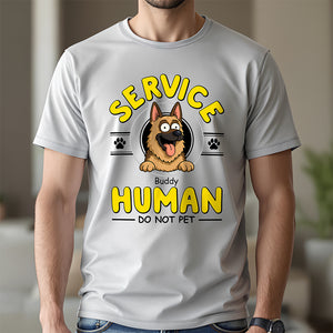 Service Human, Do Not Pet Personalized Birght Shirt For Dog Lovers CH07 895630
