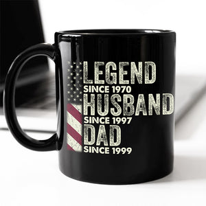 Personalized Legend Husband Dad Grandpa Black Mug TH10 892939
