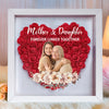 Custom Photo Mother And Daughter Forever Linked Together Personalized Flower Shadow Box Mother's Day Gift CH07 895470