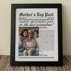 Custom Photo To The Best Grandma For Mother's Day Picture Frame TH10 892599