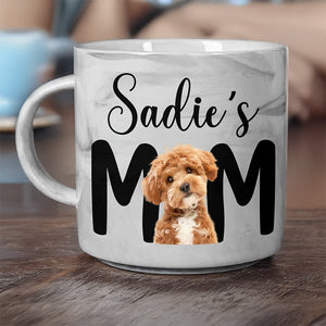 Custom Photo Dog Mom Personalized Marble Mug CH07 895524