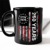 America 250th Birthday US Flag 250 Years We The People Black Mug HA75 897384