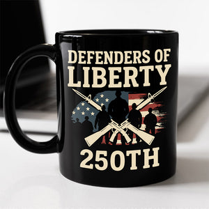 Defenders Of Liberty 250th Anniversary USA Black Mug HA75 897296