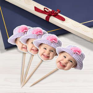 Custom Funny Face Photo For Family Cupcake Topper TH10 892503