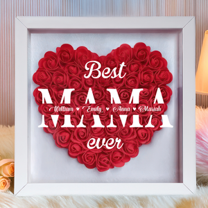 Best Mom Ever Personalized Flower Shadow Box Mother's Day Gift CH07 895464