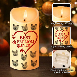 Custom Photo Best Pet Mom Ever Led Candle For Pet Lover TH10 892627
