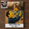Custom Lego Photo Dad - Kid Family Rectangle Shaped Building Brick Blocks Gift LM32 893563