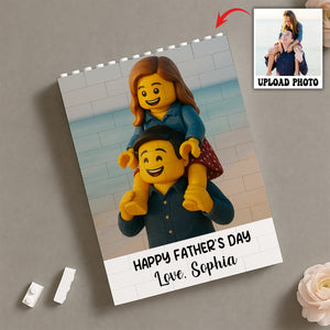 Custom Lego Photo Dad - Kid Family Rectangle Shaped Building Brick Blocks Gift LM32 893563