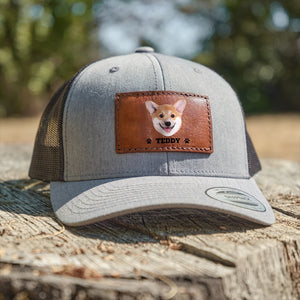 Custom Dog Photo Hat Leather Patch TH10 892917