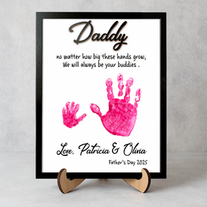 Custom Hand Down 2-Layered Wooden Plaque With Stand Gift For Father LM32 893507
