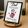 Custom Hand Down 2-Layered Wooden Plaque With Stand Gift For Father LM32 893507