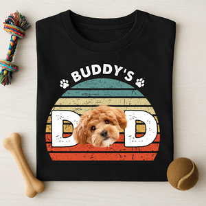 Custom Photo Dog Dad Mom Retro Dark Shirt For Dog Lovers CH07 895868