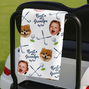 Custom Photo Best Dad By Par For Sport Players Golf Towel LM32 893609