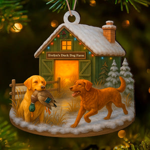 Custom Name Duck Hunting Dog Farm Wood Ornament – Christmas Gifts LM32 893889