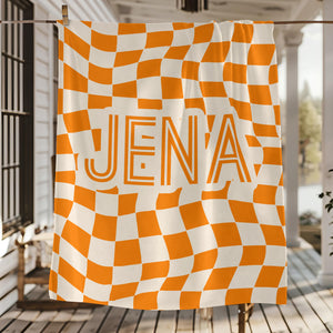 Custom Name Personalized Checker Design Blanket For Family TH10 894983