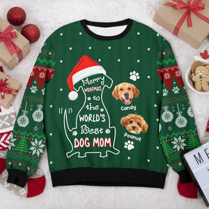 Custom Photo Merry Woofmas To The World Dog Ugly Sweater CH07 899464