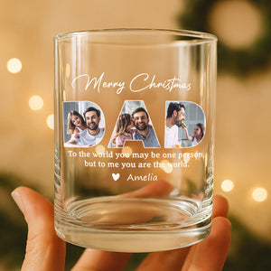 Custom Photo Merry Christmas Family Whiskey Glass TH10 896535
