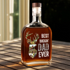 Custom Photo Best Buckin' Dad Ever Personalized Whiskey Bottle For Deer Hunter HA75 898140