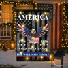 Custom Family America Eagle 250th Anniversary Semiquincentennial 1776-2026 Patriotic Led Garden Flag CH07 895372