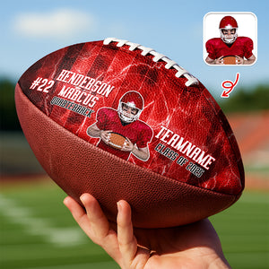Custom Football Player Photo Football Ball Class of 2025 Football Team Gifts CH07 899592