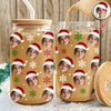 Custom Mom Photo Glass Can With Lid Christmas Gift For Family TH10 896795