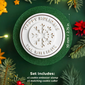 Personalized Family Name We Wish You A Merry Christmas Cookie Stamp LM32 897327