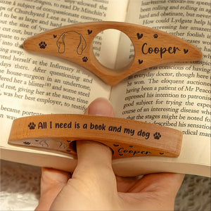Personalized All I Need Is A Book And My Dog Engraved Book Page Holder TH10 896847
