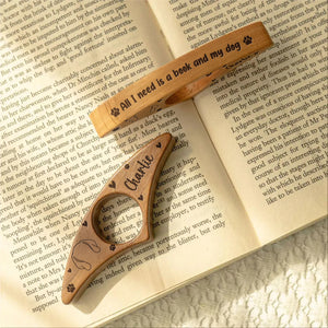 Personalized All I Need Is A Book And My Dog Engraved Book Page Holder TH10 896847