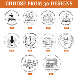 Custom Name From The Library Of Book Lover Book Embosser TH10 898077