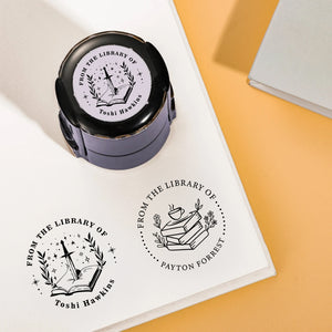 Custom Name From The Library Of Book Lover Self Ink TH10 898079