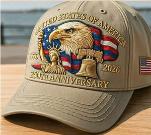 Bald Eagle United States Of America 250th Anniversary Embroidered Cap LM32 897757