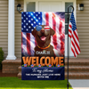 Custom Dog Clipart America Welcome To Our Home Garden Flag TH10 898703