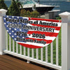 Custom Family Name USA 250th Anniversary Non-Pleated Fan Flag TH10 898295
