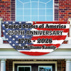 Custom Family Name USA 250th Anniversary Non-Pleated Fan Flag TH10 898295