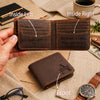 Personalized The Best Dad Ever Leather Wallet Engraving Father's Day Gift For Dad, Grandpa, Husband LM32 668899