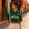 Personalized Mexico Soccer Crop Top Jersey, Mexico Jersey Crop Tee, Game Day Shirt HO82 903002