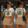 Custom Mexico Soccer Fitted Crop Top Jersey, Mexico Jersey Crop Tee, Game Day Shirt HO82 903004