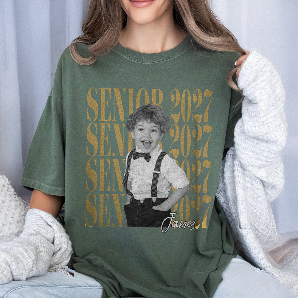 Custom Photo Senior Vintage Graduation Comfort Shirt HA75 920408