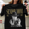 Custom Vintage Photo Senior Mom EST. 2027 Dark Shirt - Personalized Class of 2027 Gift, Proud Family Gift HO82 903266