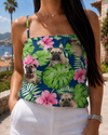 Custom Dog Photo Hawaiian Style Tie Back Bandana Crop Top HO82 903542