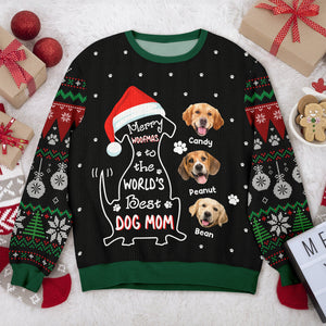 Custom Photo Merry Woofmas To The World Dog Ugly Sweater CH07 899464