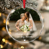 Custom Photo Always & Forever In My Heart Memorial Christmas Glass Ornament CH07 180180