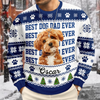 Custom Vintage Photo Best Dog Dad Ever, Best Cat Dad Ever Ugly Sweater LM32 669909