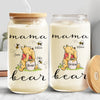 Custom Mama Bear With Baby Bee For Mother's Day Glass Can TH10 892587
