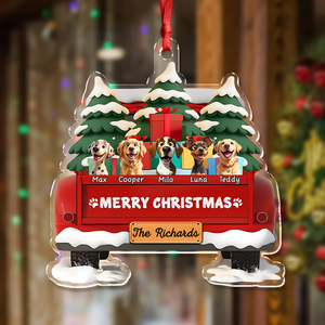 Personalized Merry Woofmas Acrylic Ornament Gifts For Dog Lovers LM32 897251