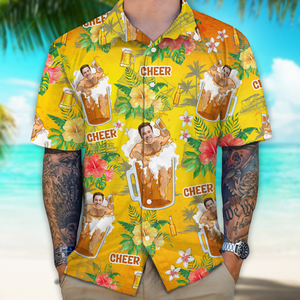 Custom Photo Beer Man Hawaiian Shirt Summer Gift For Beer Lovers CH07 895294
