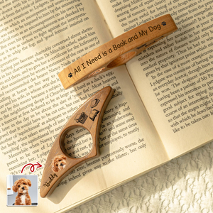 All I Need is a Book and My Dog Custom Dog Photo Printed Book Page Holder CH07 899562