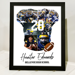 Senior 2026 Football Photo Collage Personalized Picture Frame HO82 900718