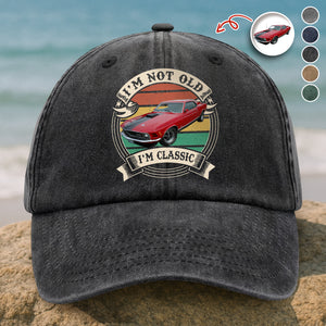This Is How I Roll - Custom Car Photo Route 66 Vintage Washed Denim Baseball Cap CH07 896426